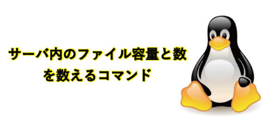 サーバ内のファイル容量と数を数えるコマンド