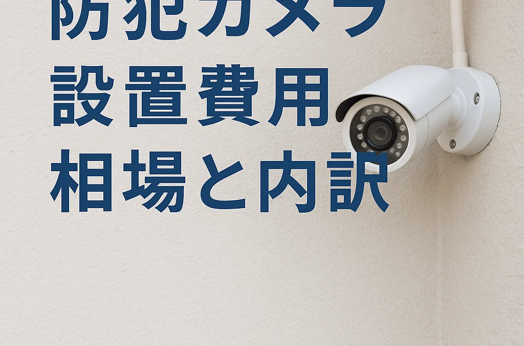 防犯カメラの設置費用はいくら？相場と内訳・料金を抑えるポイントまで徹底解説