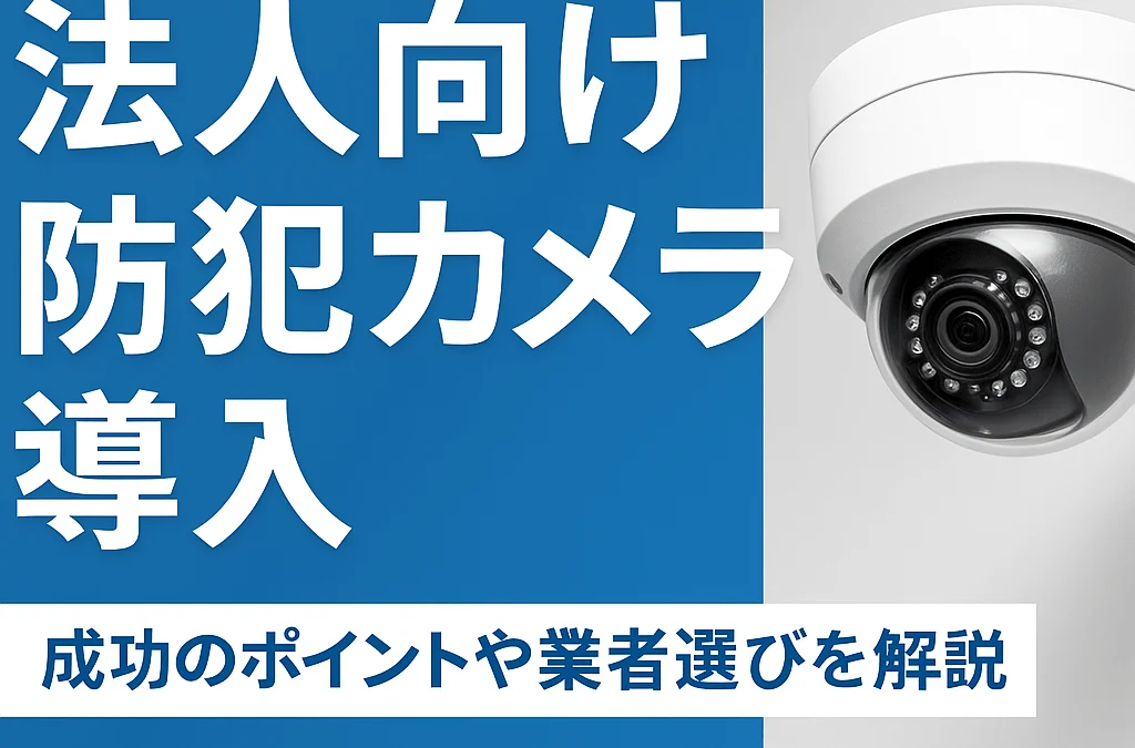 法人向け防犯カメラ導入ガイド｜企業・店舗が失敗しない選び方と設置のポイント