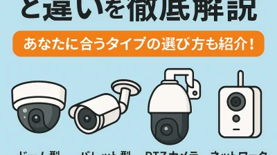 防犯カメラの種類と違いを徹底解説｜初心者でも失敗しない選び方ガイド