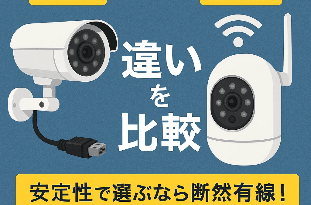 防犯カメラは有線LANが正解？無線LANとの違いと、有線がおすすめな理由を徹底解説