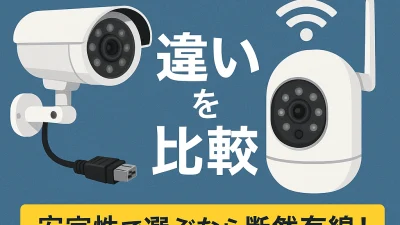 防犯カメラは有線LANが正解？無線LANとの違いと、有線がおすすめな理由を徹底解説