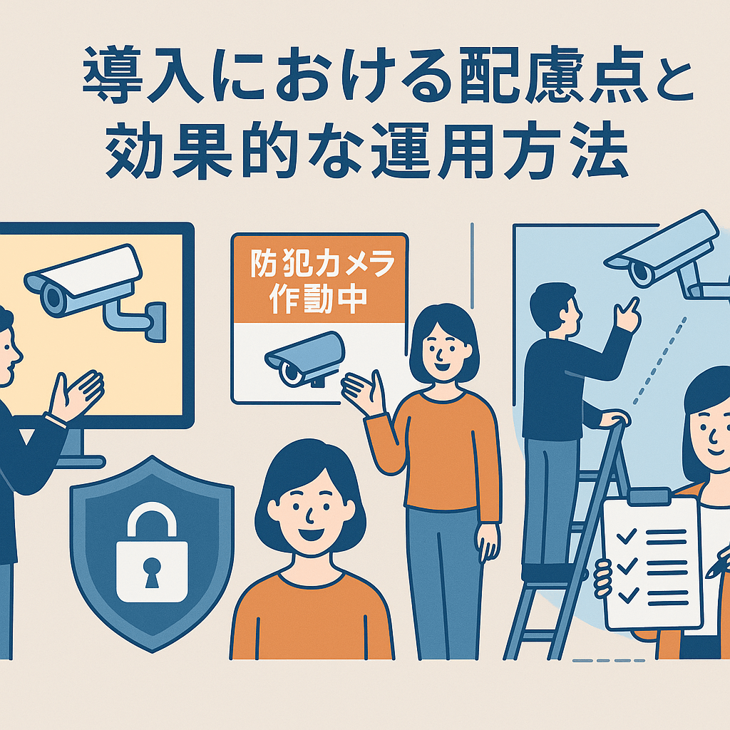 防犯カメラ導入における配慮点と効果的な運用方法