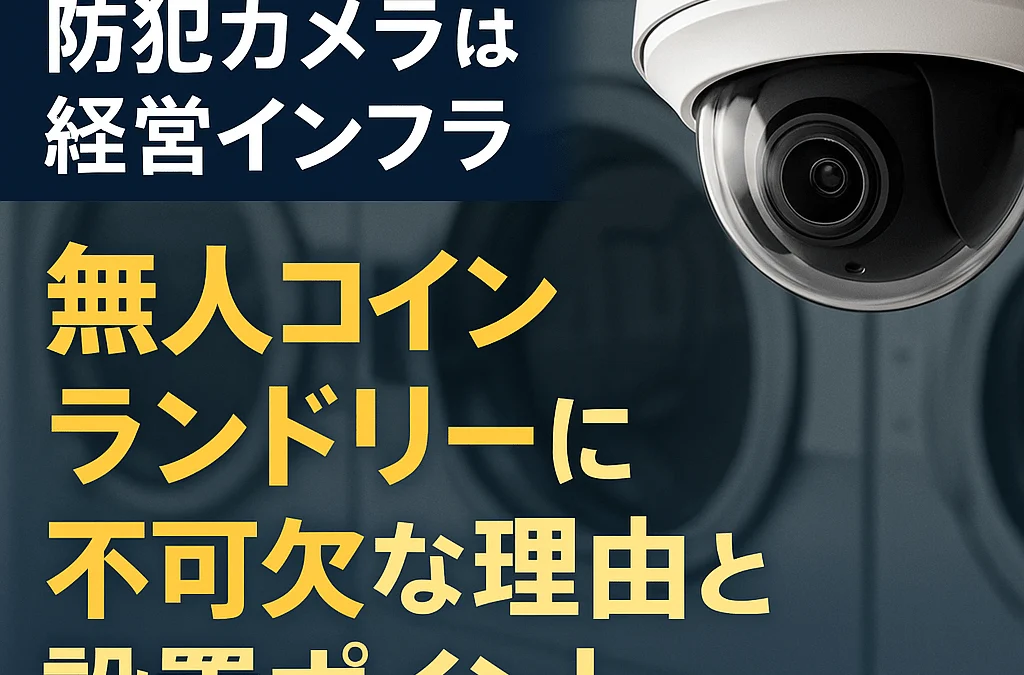 「防犯カメラは経営インフラ」無人コインランドリーに不可欠な理由と設置ポイント