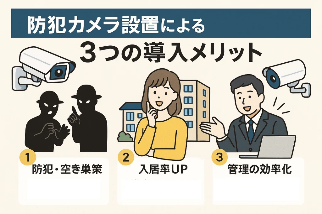 防犯カメラ設置による3つの導入メリット